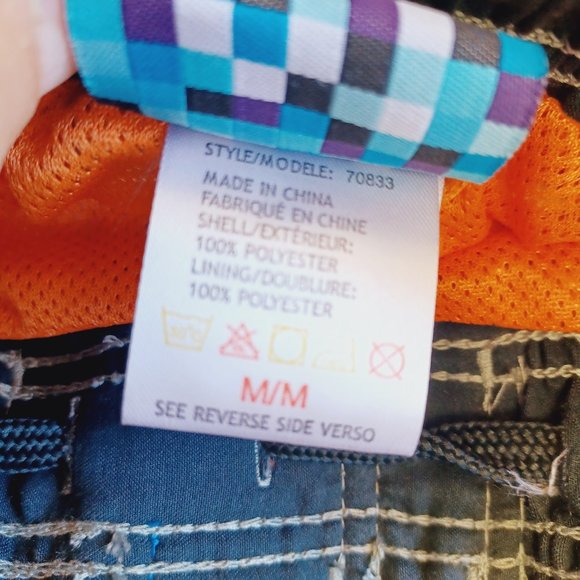 NEW! Ripzone Boy's M Swim Trunks Orange /Grey Combo (3752) - Picture 8 of 11